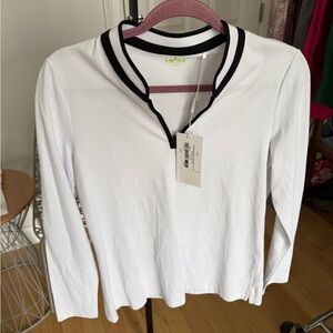 Swing Control Women's Classic White Long Sleeve Top Small